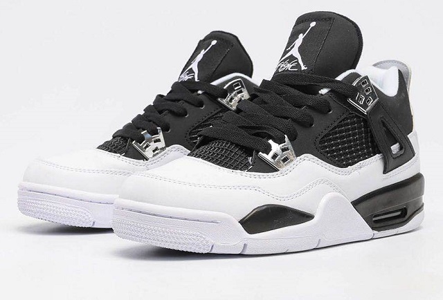 Air Jordan Retro 4 Grade AAA Black White - Click Image to Close